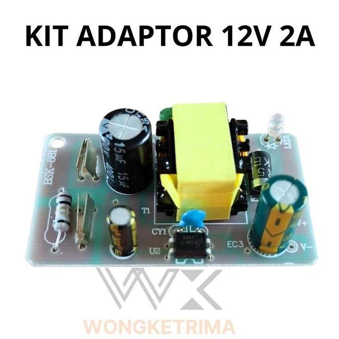 Kit Psu / Smps / Adaptor 12V 2A Input Ac 220V + Led Indikator