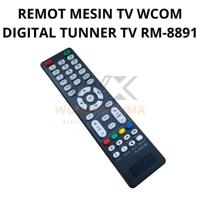 Remot Stb Tunner Tv Digital Led Lcd Wcom Type Rm-8891 / Remote Tunner Mesin Tv 8891