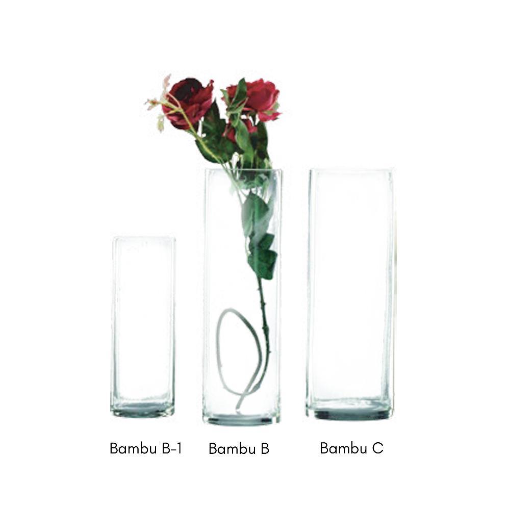 Vas Bunga Kaca Elegan WW Design Bambu C/DC