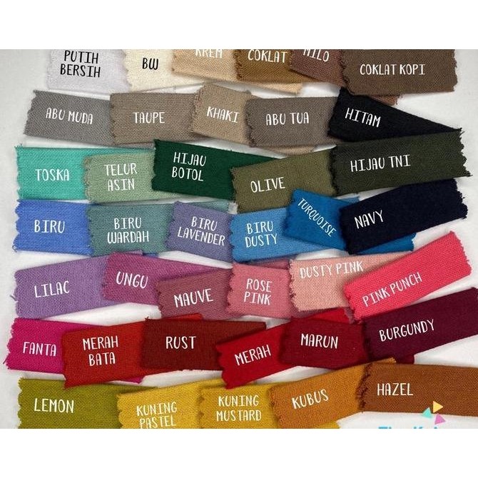 1 Meter Kain Linen Rami Bahan Katun Linen