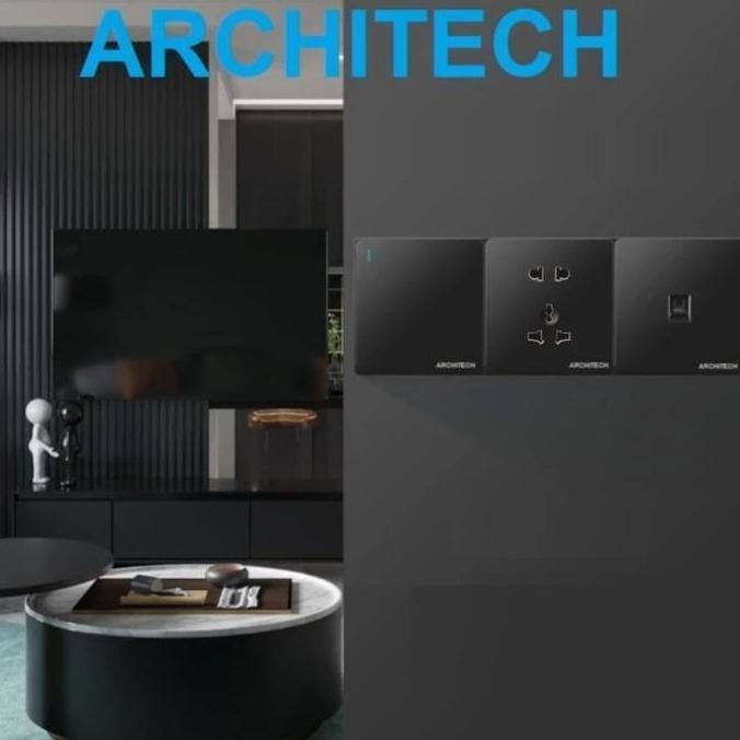 Promo Stop Kontak Hitam Architech Infinity Black Series StopKontak USB STOPKONTAK UNIVERSAL INFINITY