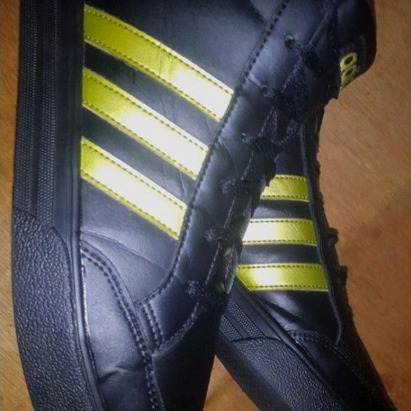 ADIDAS NEO VS SET MID BLACK GOLD ORIGINAL