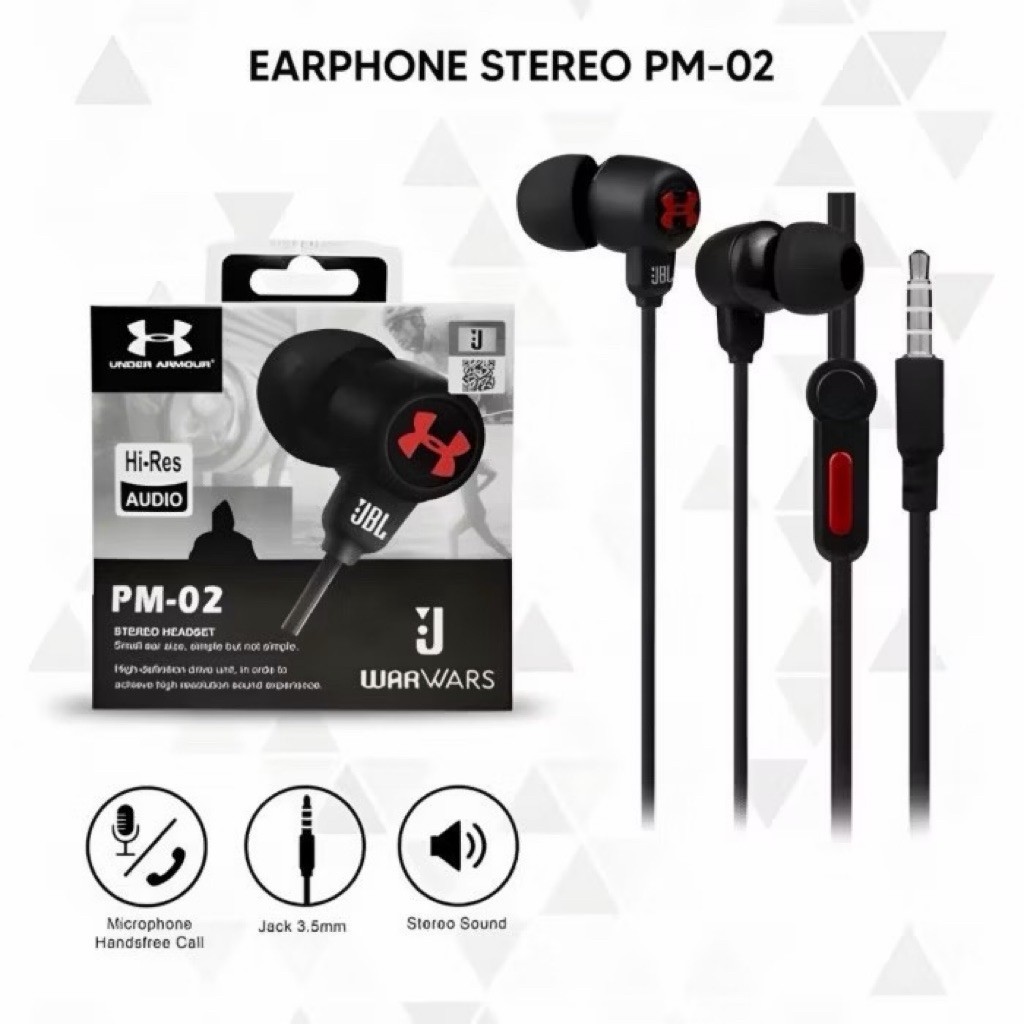 Headset JBL PM-02 Extra Bass dengan Suara Bass Kuat