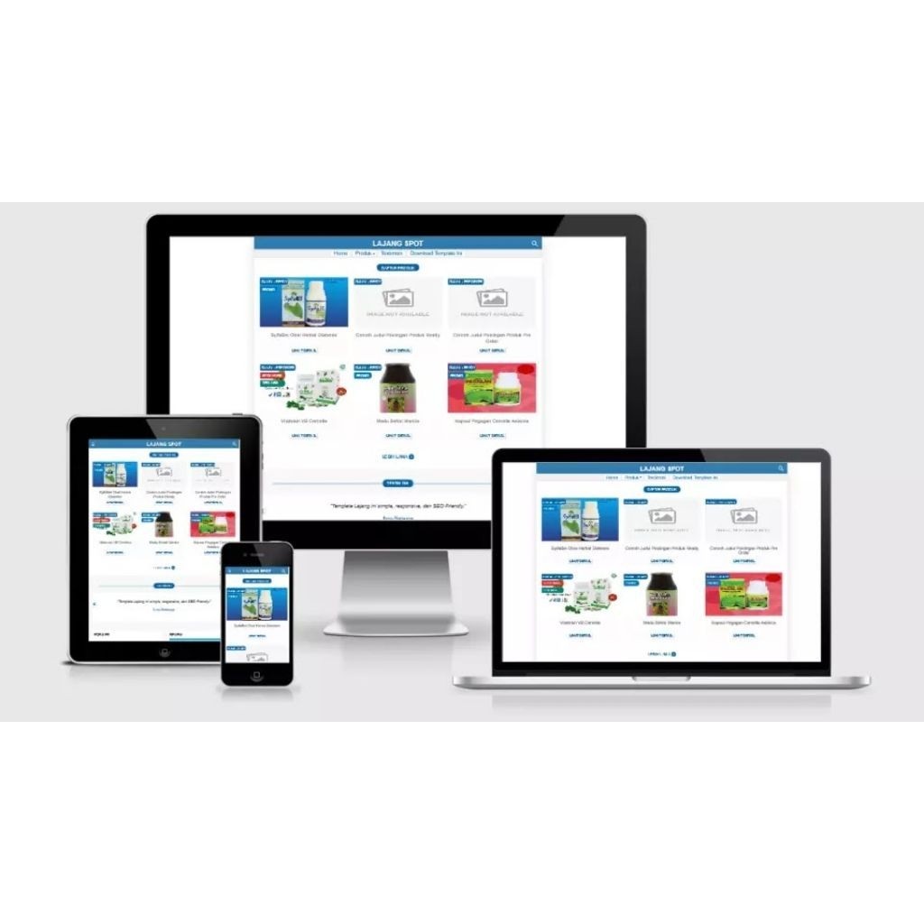 LajangSpot, Template Landing Page Blogspot
