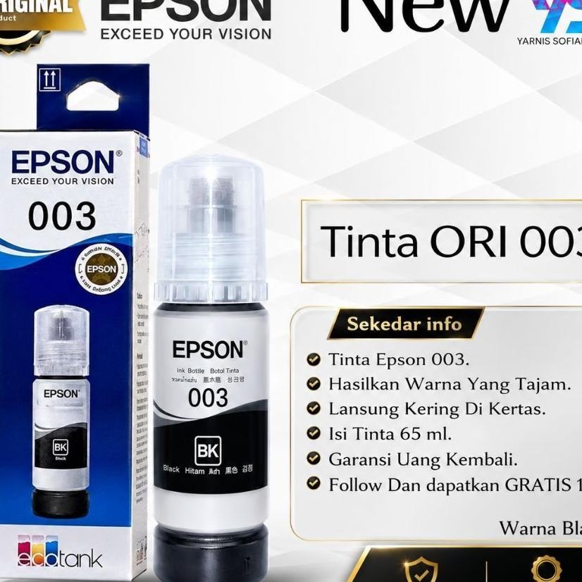 Tinta Printer Epson 003 Original Support Printer Epson L1110/L3110/L3116/L3150/L3156/L5190