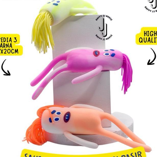 [Happyjj] Sausage Man Squishy Isi Pasir Warna Cerah