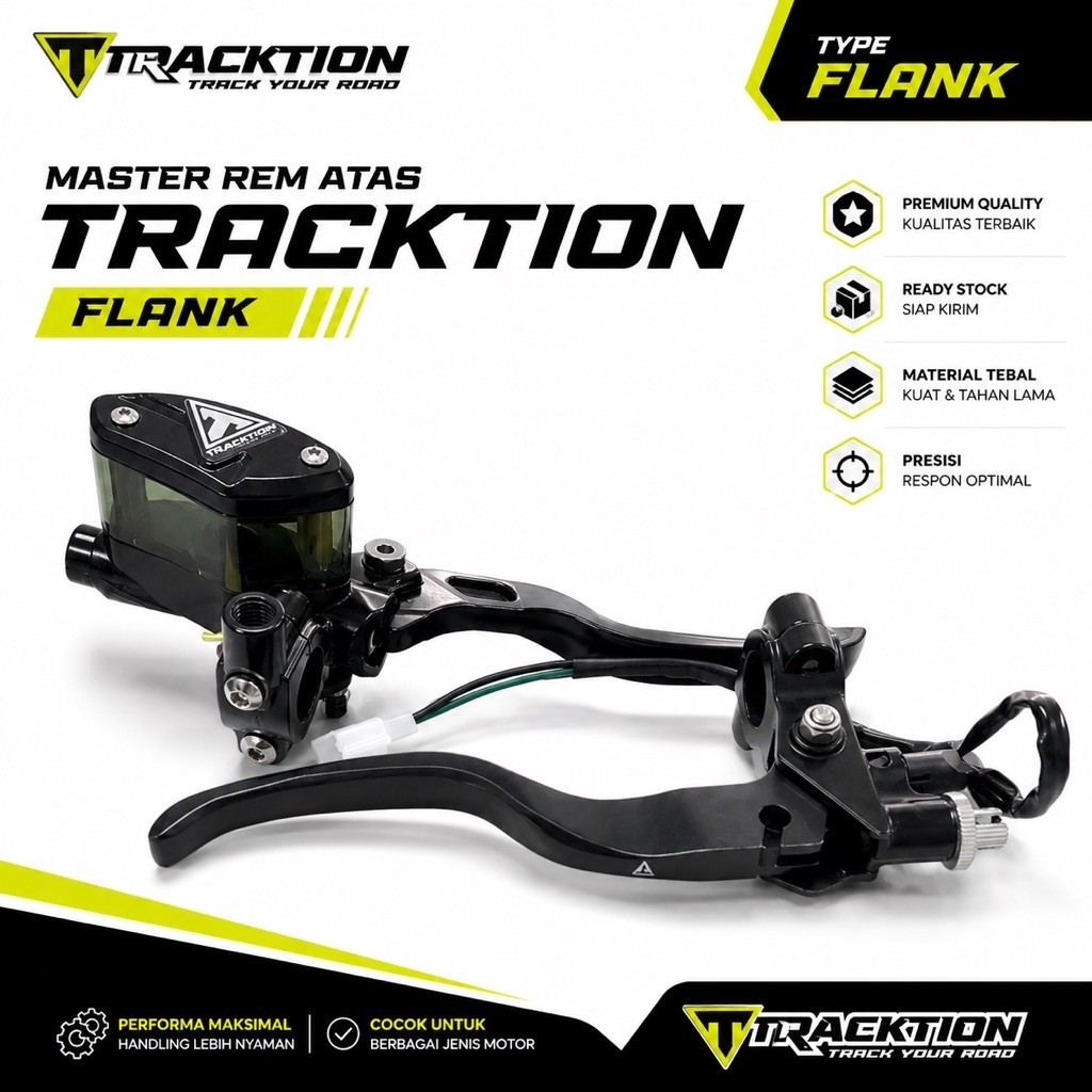 [ TRACKTION ] Master Rem Pump Set R/L Tracktion Universal  Master atas Tracktion Flank tabung 1