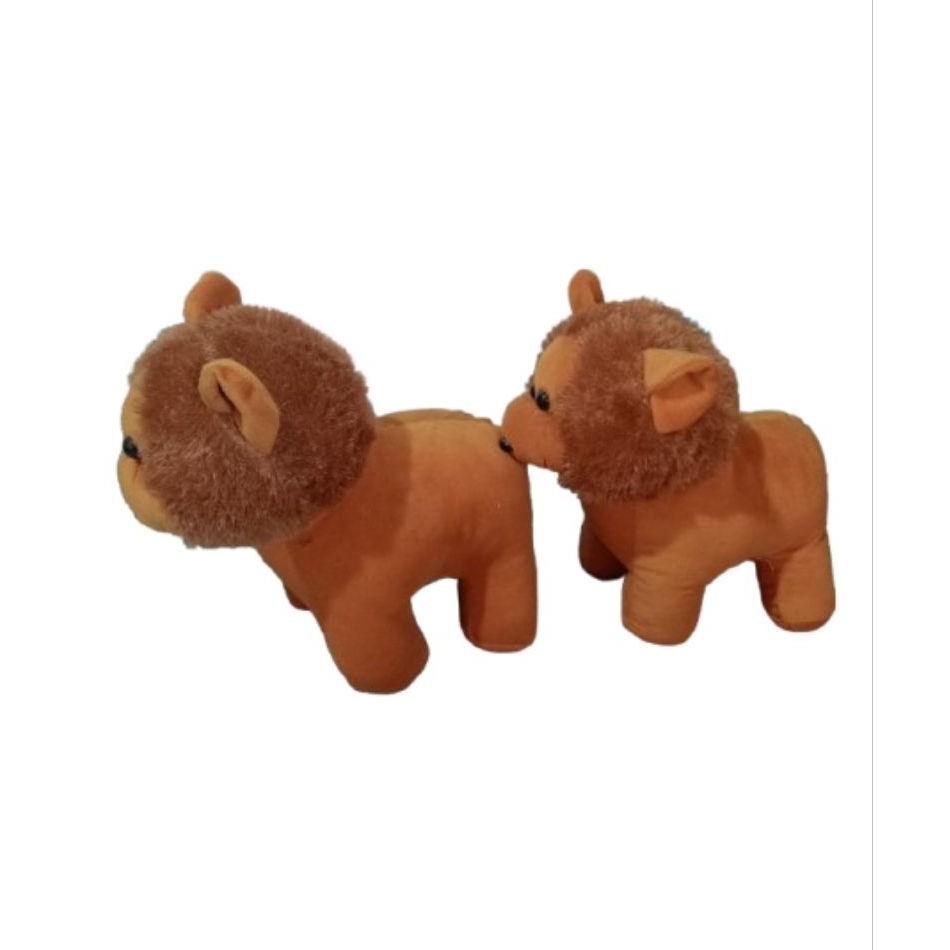 boneka singa coklat ukuran L mainan anak