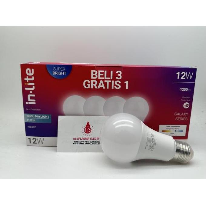 Ready Lampu Paketan paket inlite 12w 12watt 12 w 12 watt Inlite isi 4 Non Cod