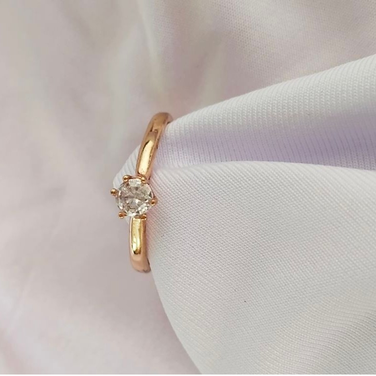 Cincin 2mm Permata Asli swasa anti karat