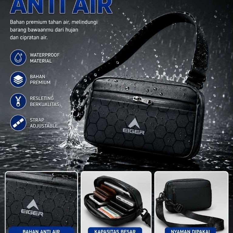 TAS HANDBAG MIKA MERK EIGER PRIA/WANITA ANTI AIR