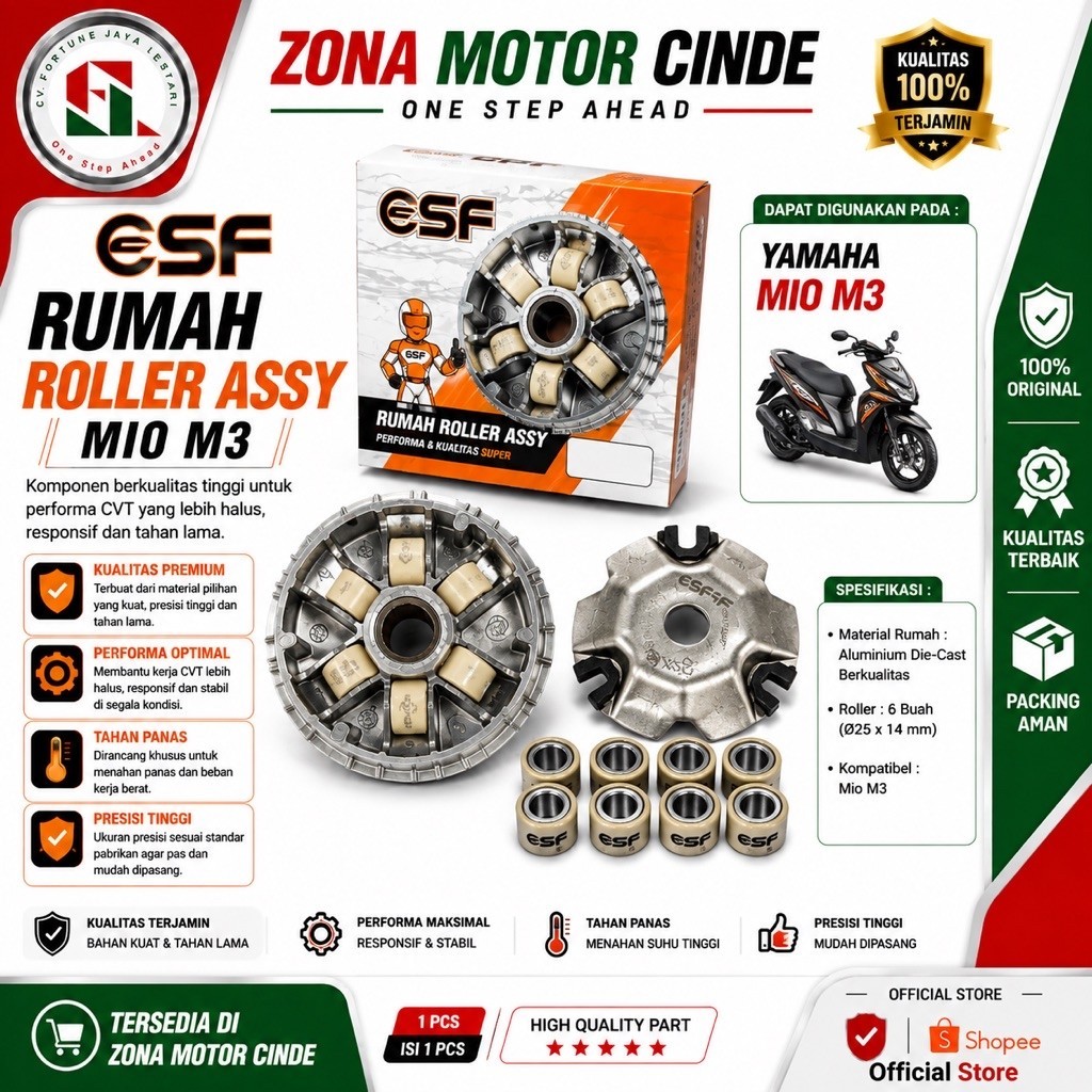 Rumah Roller Mio M3 ESF – Rumah Roller CVT Yamaha Mio M3