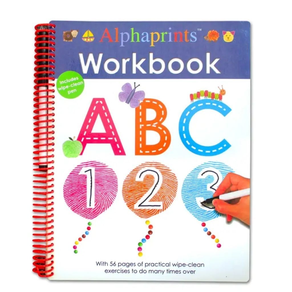 Priddy Books Alphaprints Workbook ABC 123 (Wipe Clean With Pen)