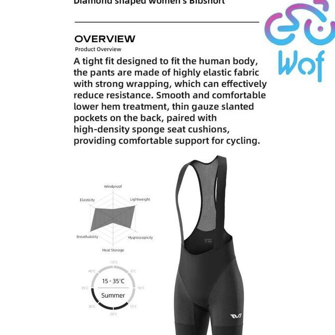ROCKBROS TVI Women YDDK005 Celana Pendek Bib Olaharaga Sepeda Wanita MTB Road Bike Cycling Shorts Ti