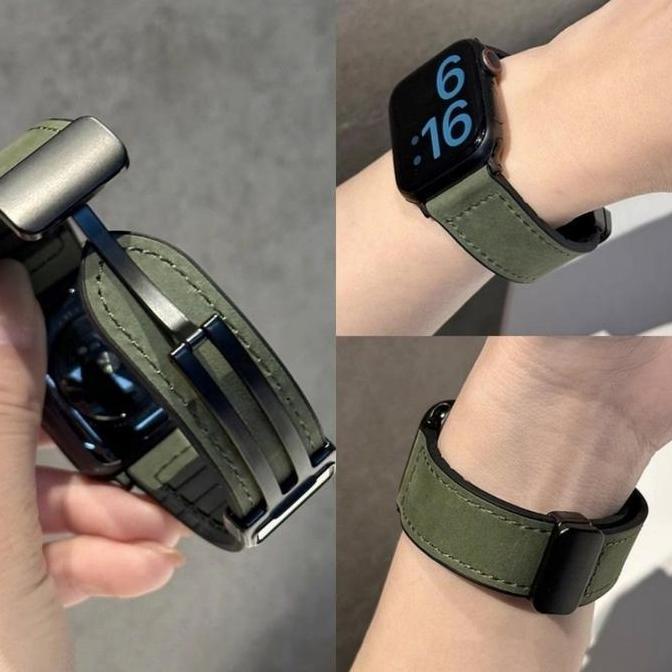 Onik_gshop91  - [Tali Jam Tangan] Sport Soft Silicone Leather Strap for Apple Watch SE Ultra 3 2 49m