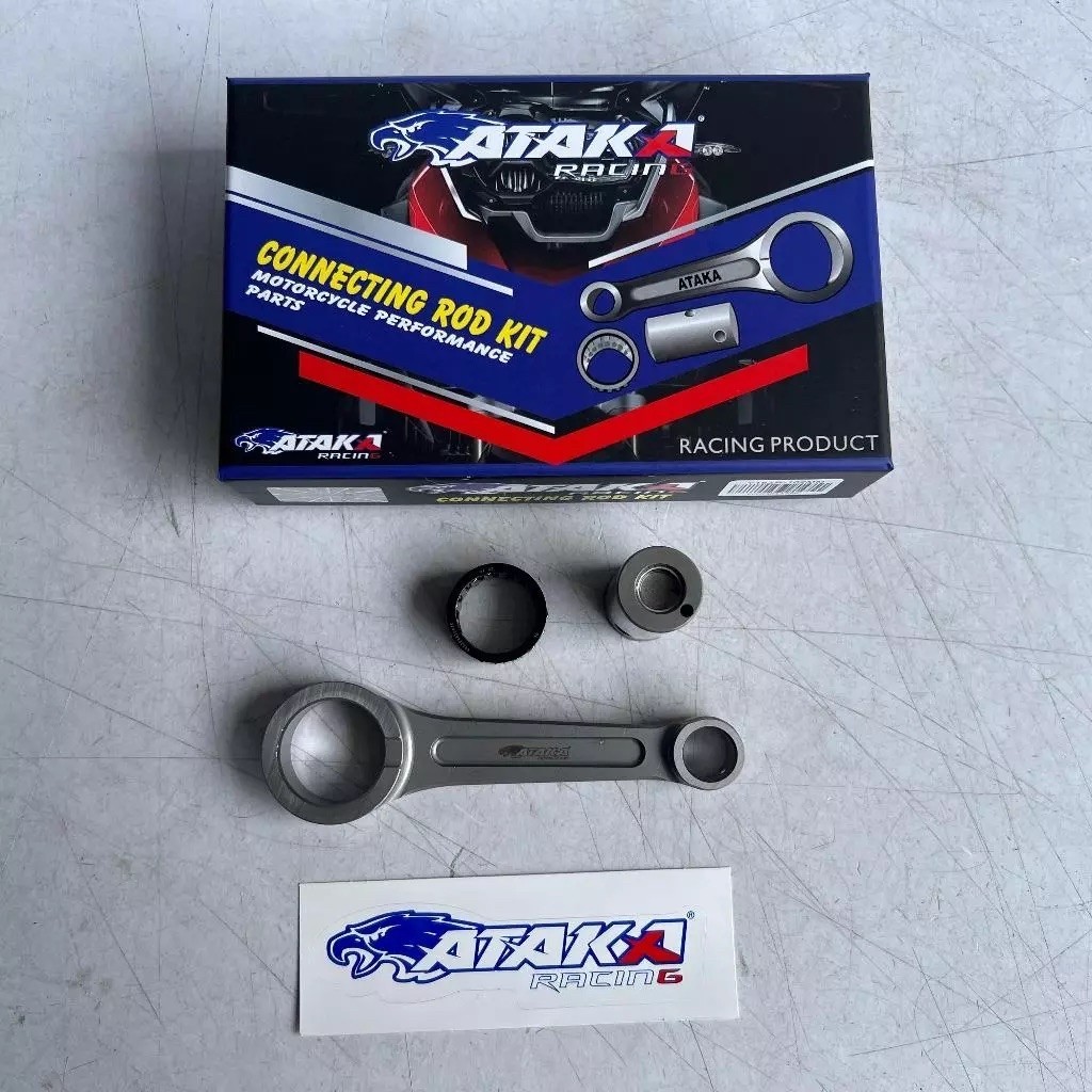 Stang seher stang piston forged stroke up 100,102,103 jupiter mx,vixion,r15,mx king ataka racing.