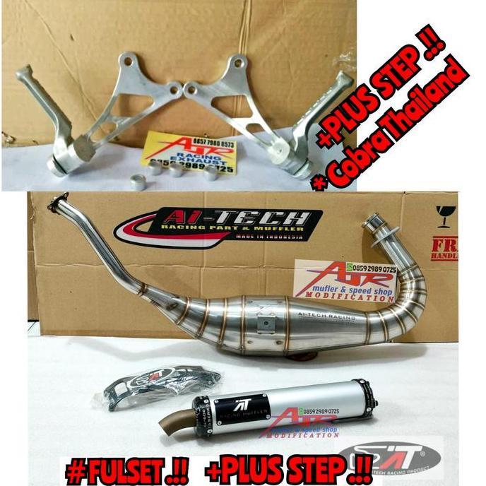 PAKET Knalpot Aitech ORI X1 C Stainles Cobra PLUS STEP Ninja R RR SS