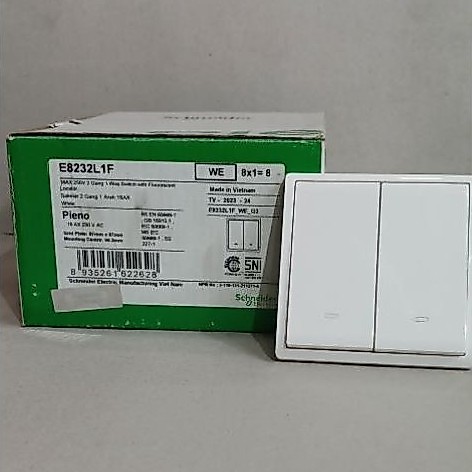 PIENO SAKLAR SERI / DOUBLE WHITE FLUO LOC SCHNEIDER
