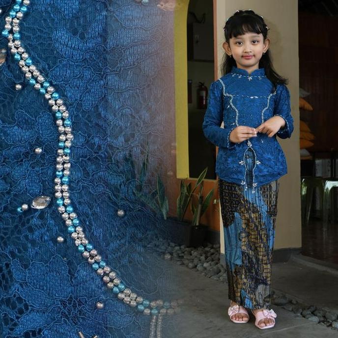 Carrisa Kebaya anak tanggung umur 4-12 tahun rok plisket Baju wisuda kondangan anak Kebaya Kartini a