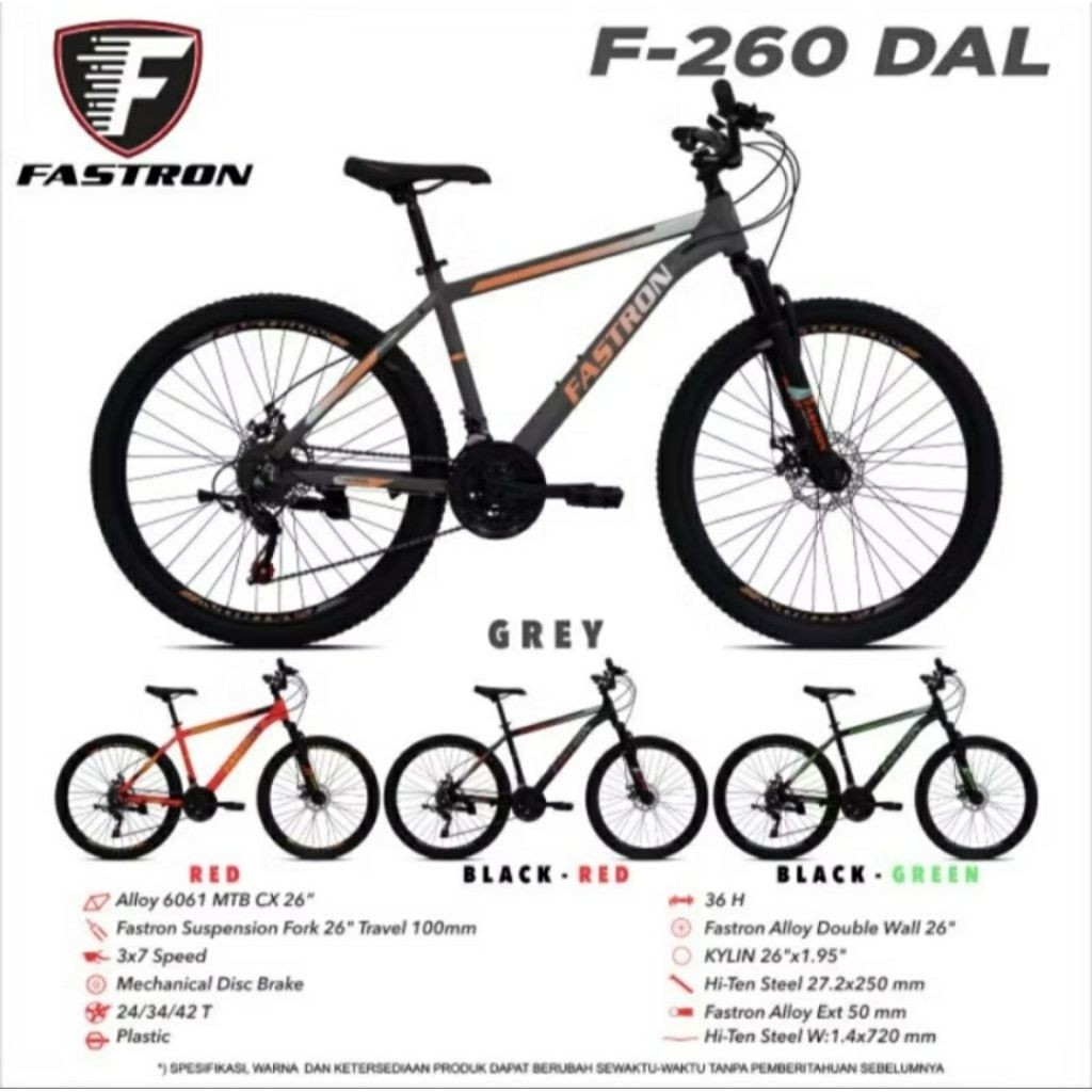 Sepeda MTB 26 inch Merk Fastron F-260 DAL