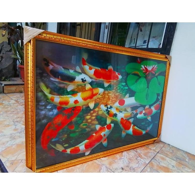 Hiasan Dinding Ikan Koi Jumbo Lukisan Koi 3D Jumbo Top
