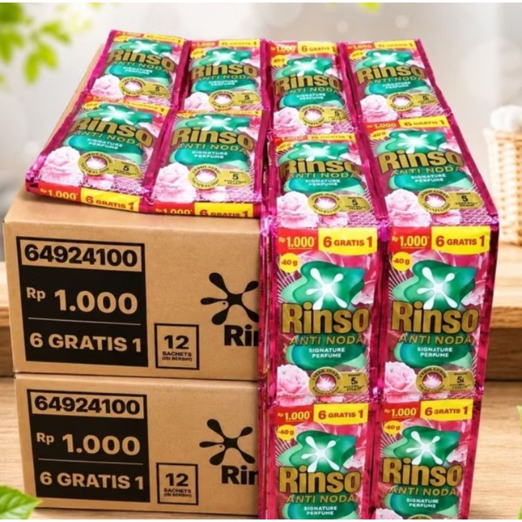 Rinso Cair Liquid Kemasan 1000 ( 1 Dus 112 Sachet)