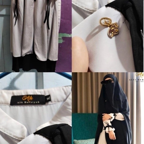 Gamis senja by Alfi huraiyah  Size L ( ld 110 cm PB 145cm )