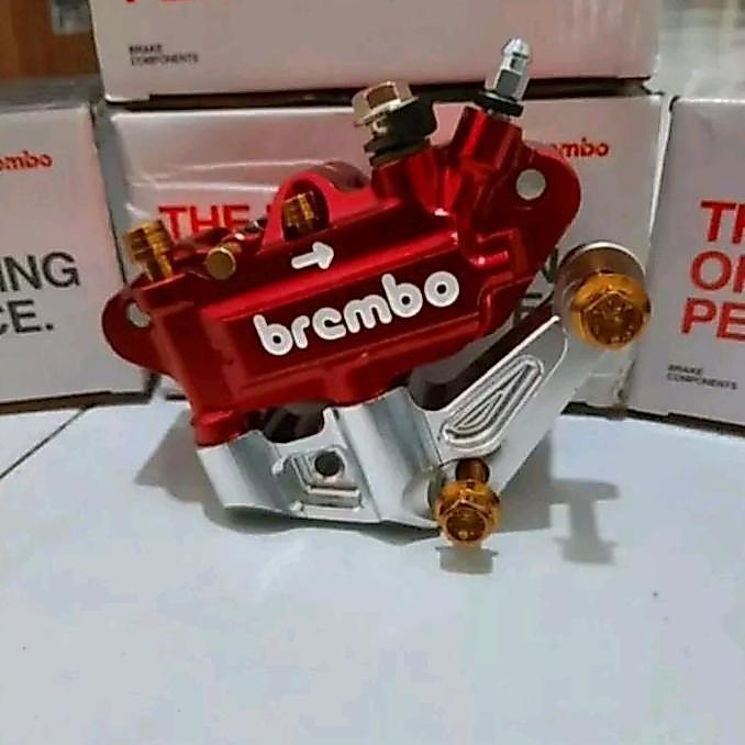 Kaliper Monoblok 4 Piston 3IN1 Plus Breket+Baut Cakram Depan Disk Standart 220mm SATRIA F/FU ,NINJA 