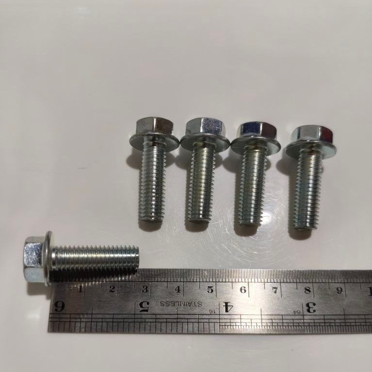 Baut plange original M8 x25 kunci 12 Baja karbon