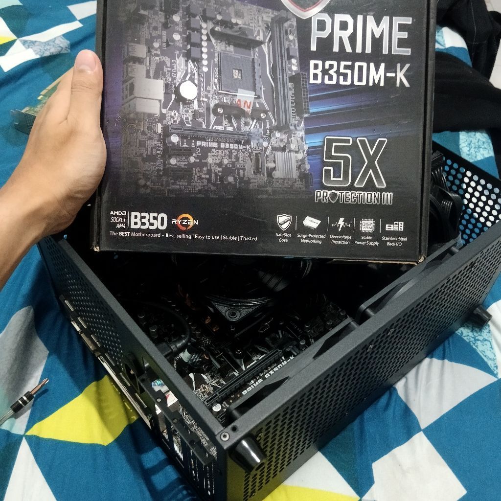 Paket AMD Ryzen 3 3100 4 Core 8 Thread Mobo Asus B350M-K AM4 Not A320 B550 B450 B650 B850 B840 Ultra