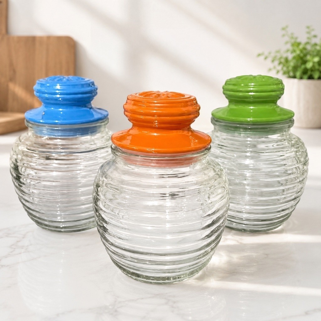 Toples Kue Kaca Kedap Udara / Glass Jar KIG Kedaung