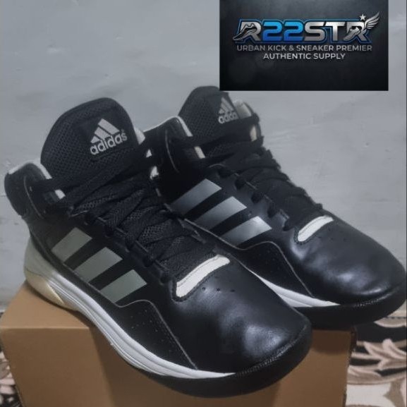 SEPATU ADIDAS CLOUDFOAM ILATION MID BLACK WHITE AQ1362 SZ 40,5