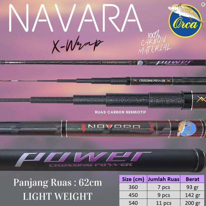 Joran Tegek Orca Navara bahan carbon 360,450,540