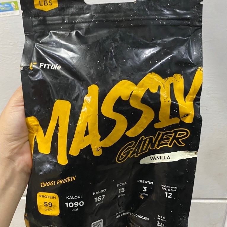 Massiv Gainer 2 lbs 900 gram Susu Tinggi Kalori & Protein