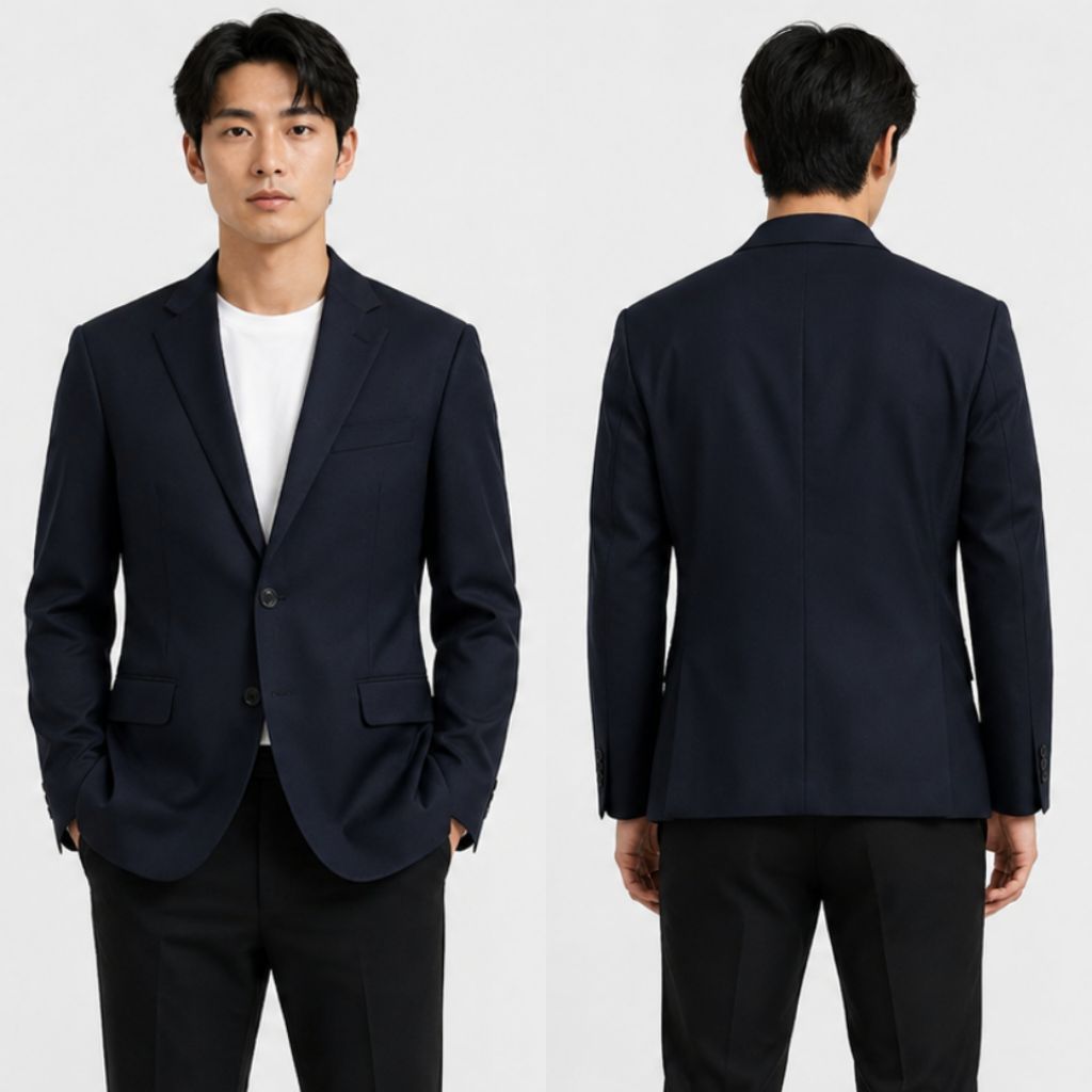 MASSIMO DUTTI BLAZER BLACK ASLI ORIGINAL BARU