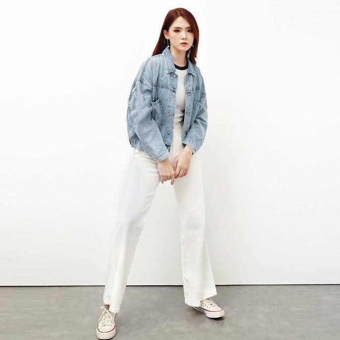 BCK-Jaket Jeans Wanita Oversize Bellania PSD