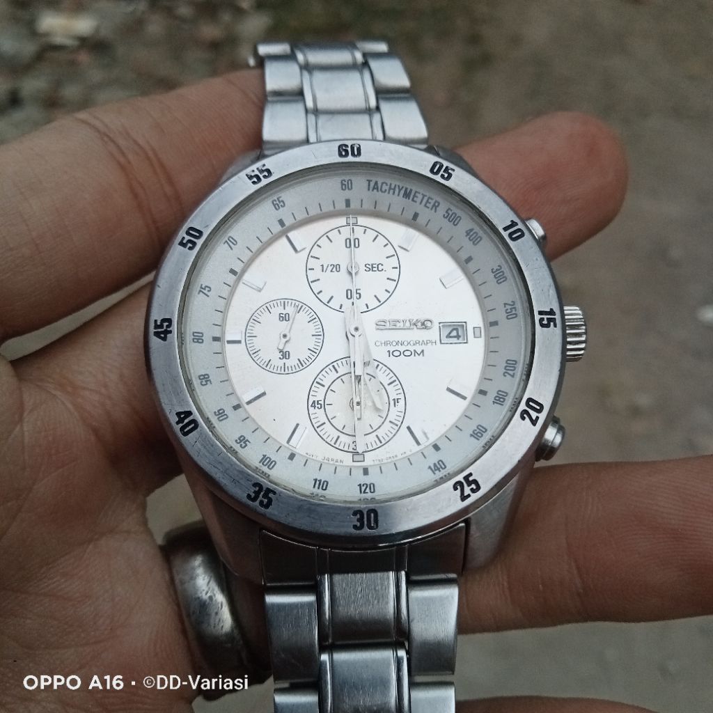 jam tangan pria Seiko Chronograph All Stainless