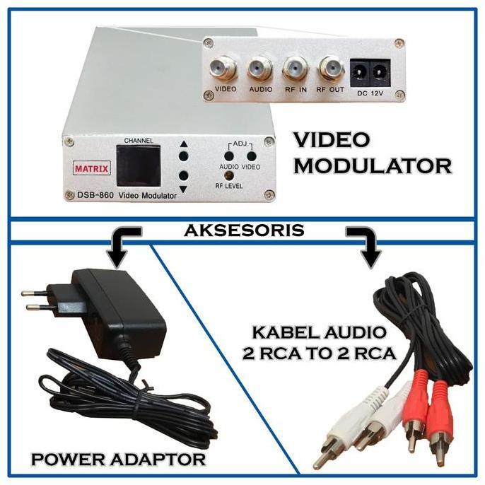 HARGA DISC - video modulator matrix DSB 860 pengubah av ke rf