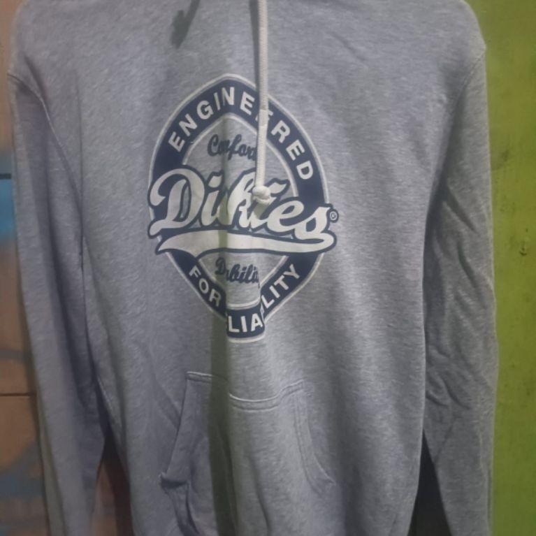 Hoodie Dickies Original Abu-Abu Size M Pria Wanita Bekas
