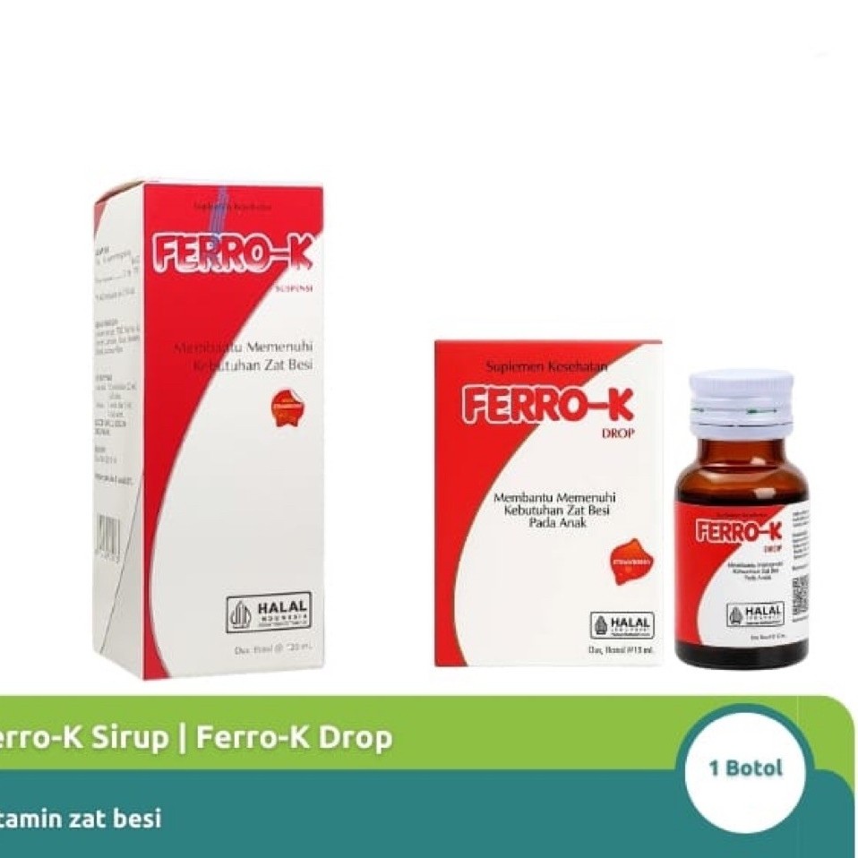 Ferro-K - Suplemen Zat Besi Anak / Ferro K Sirup / Ferro K Drop