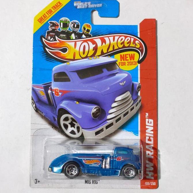 HOTWHEELS HOT WHEELS MIG RIG BIRU TAMPO HW 2013 HW RACING BASE BESI FTS99