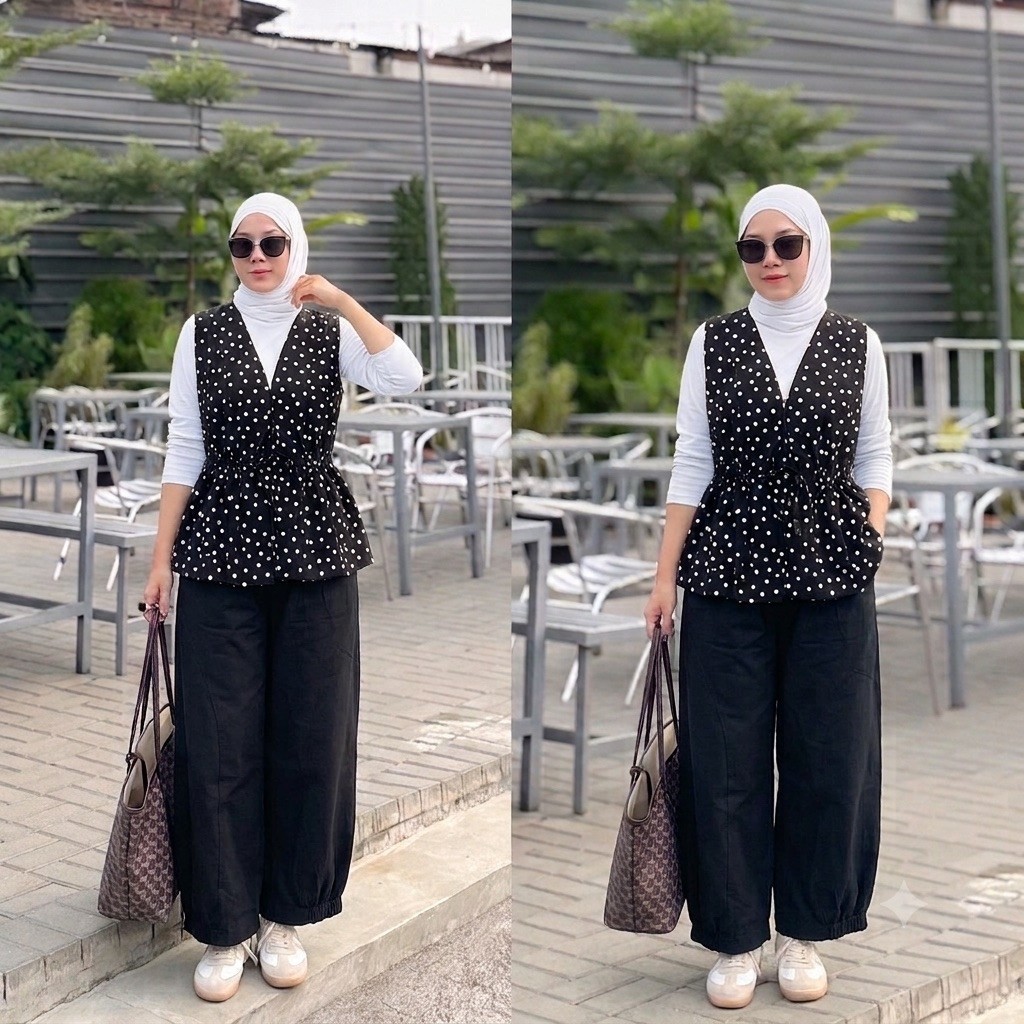 chatifa authentic setelan azzura original 100% |setelan kulot denim/setelan bordir/ setelan jumbo/ s