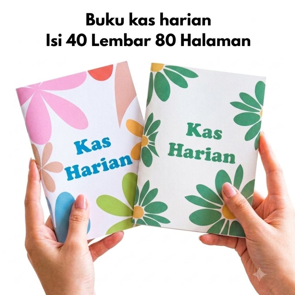 BUKU KAS Harian A5 - BUKU KEUANGAN USAHA UMKM / BUKU PEMBUKUAN KEUANGAN JILID STEPLES