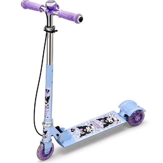 Mainan outdoor anak otoped sekuter skuter ada rem lampu kuromi frozen hello kitty avenger spiderman