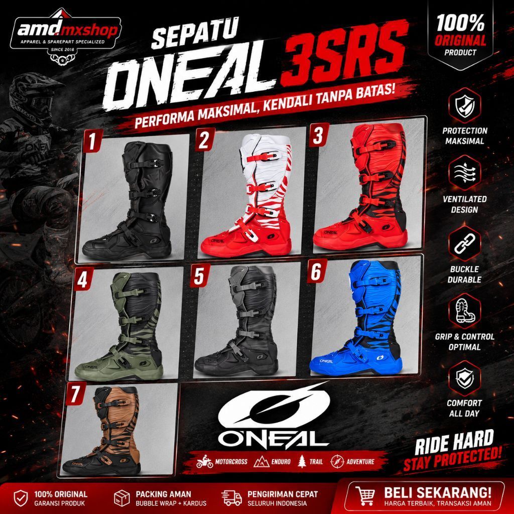 Sepatu ONEAL 3 Boots Trail Cross Original
