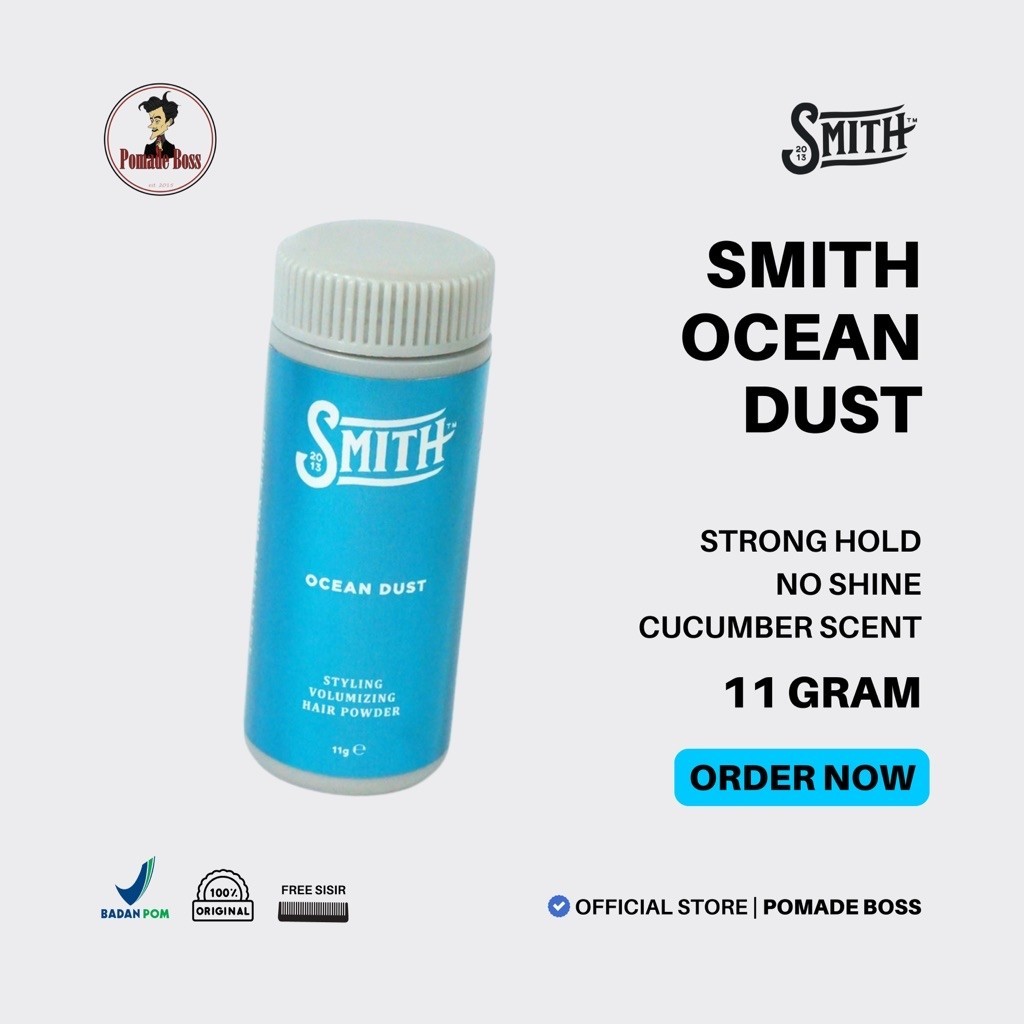 Smith Men Supply - Ocean Dust Hair Styling & Volumizing Powder 11gr | Hair Powder Pria | Bedak Rambu