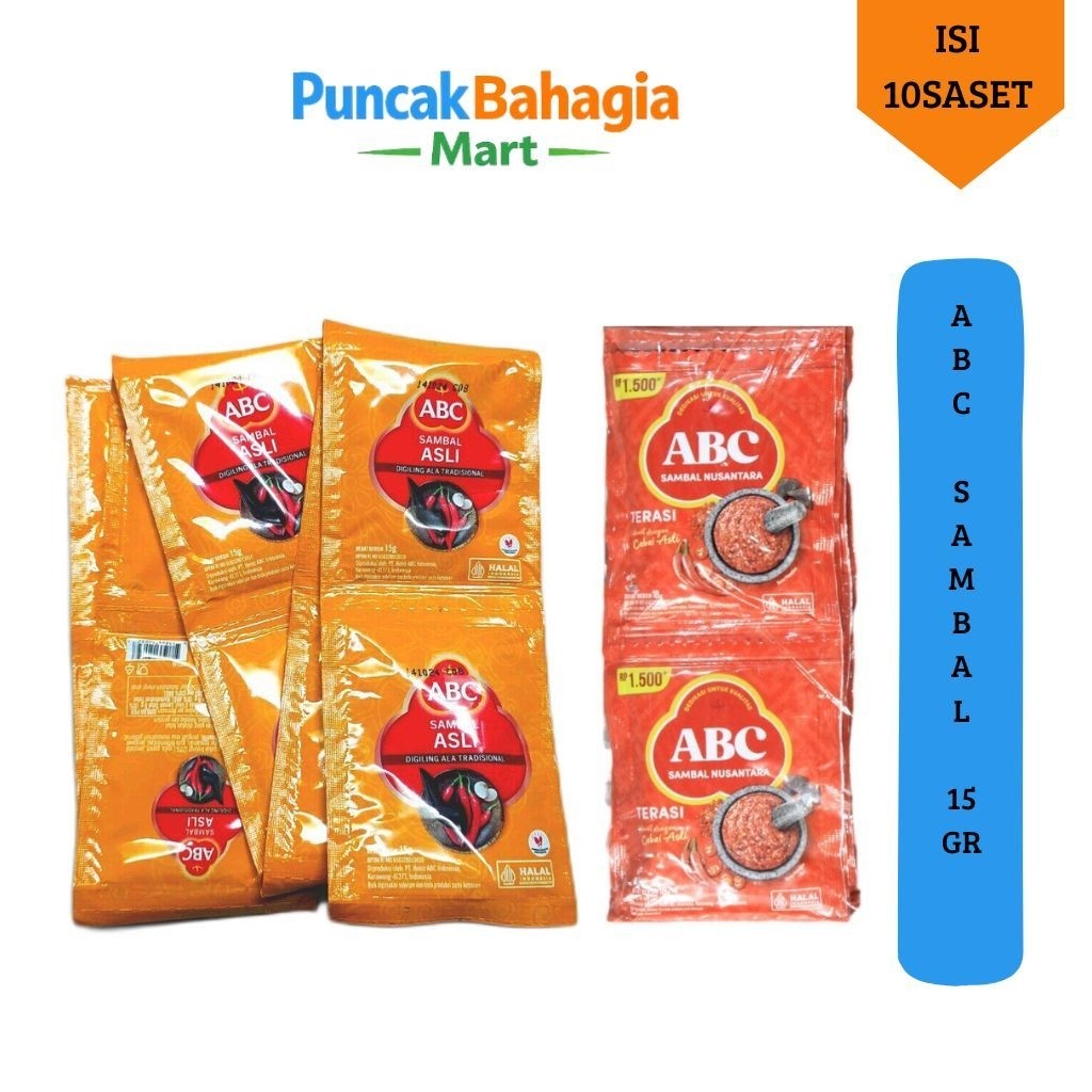 ABC SAMBAL ASLI 15GR/SAMBAL TERASI 18GR
