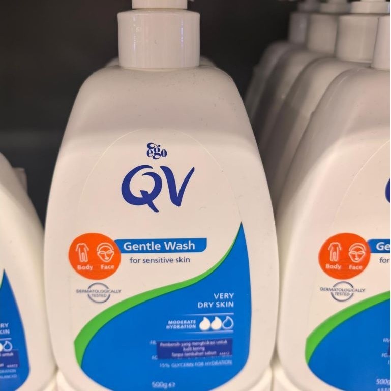 500ML QV GENTLE WASH. QV GENTLE WASH FOR SENSITIVE SKIN. GENTLE WASH FACE BODY. GENTLE WASH BODY FAC