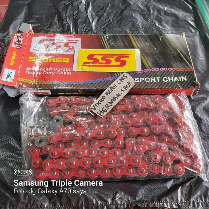 Rantai R25 SSS 520-124 HSB Red/ Rantai Ninja 250 SSS 520-124 HSB Red