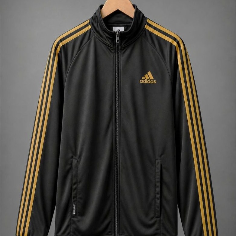 Tracktop Adidas Hitam Gold Second Brand Preloved